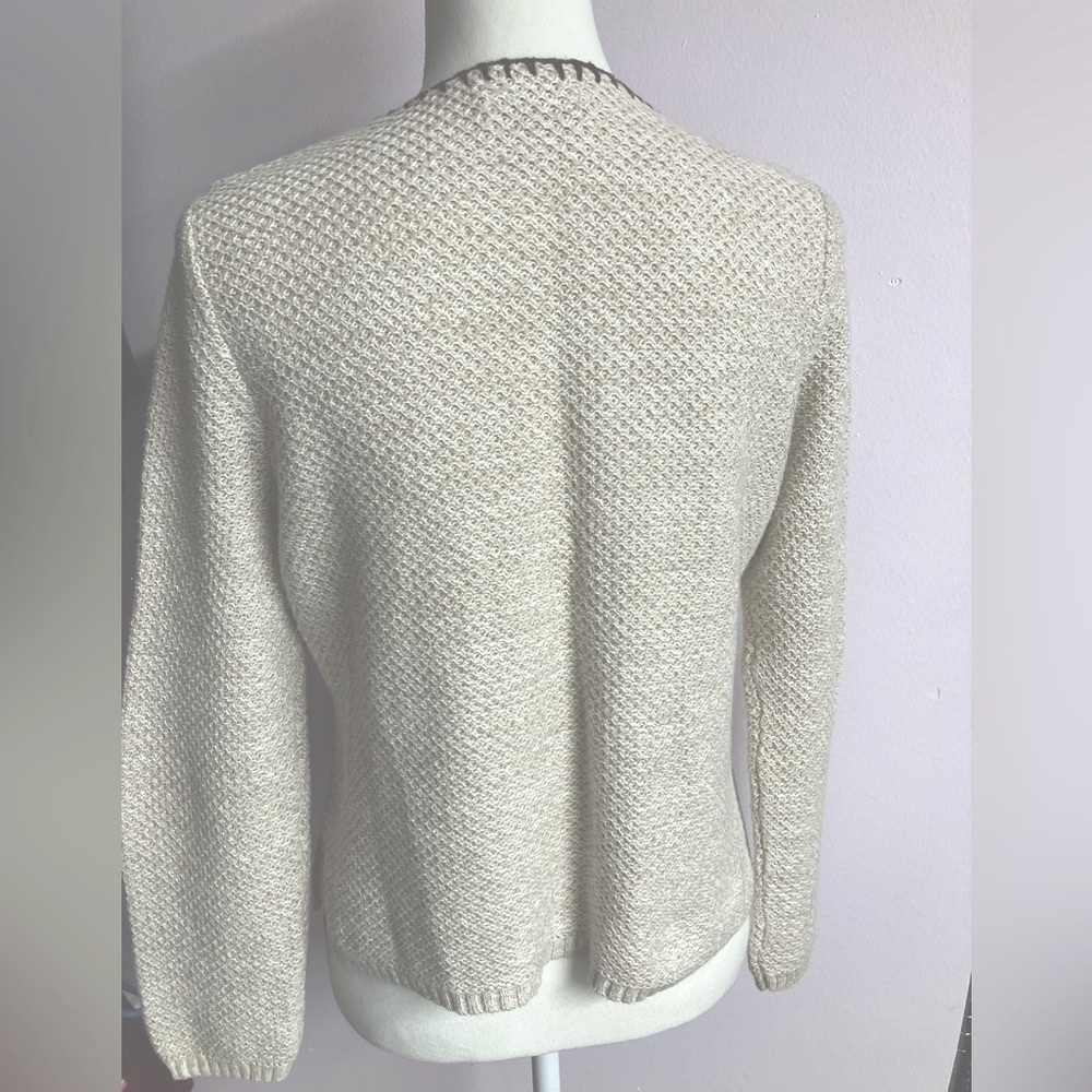 Christopher & Banks Women’s Pullover Sweater, Medium, Ecru/Natural - Picture 2 of 3